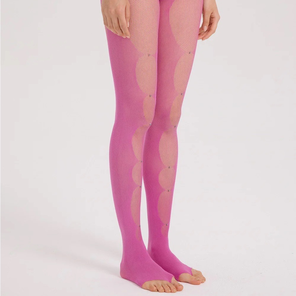 RUI Beaded Mesh Tights RUIFW21JW02 Pink